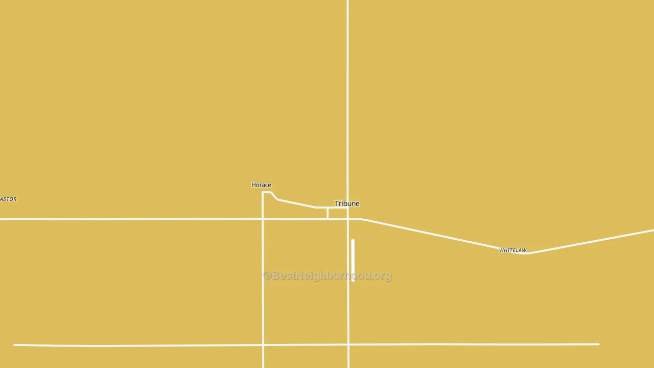 Map of the best neighborhoods in the Tribune area, with better matches in green and worse matches in red