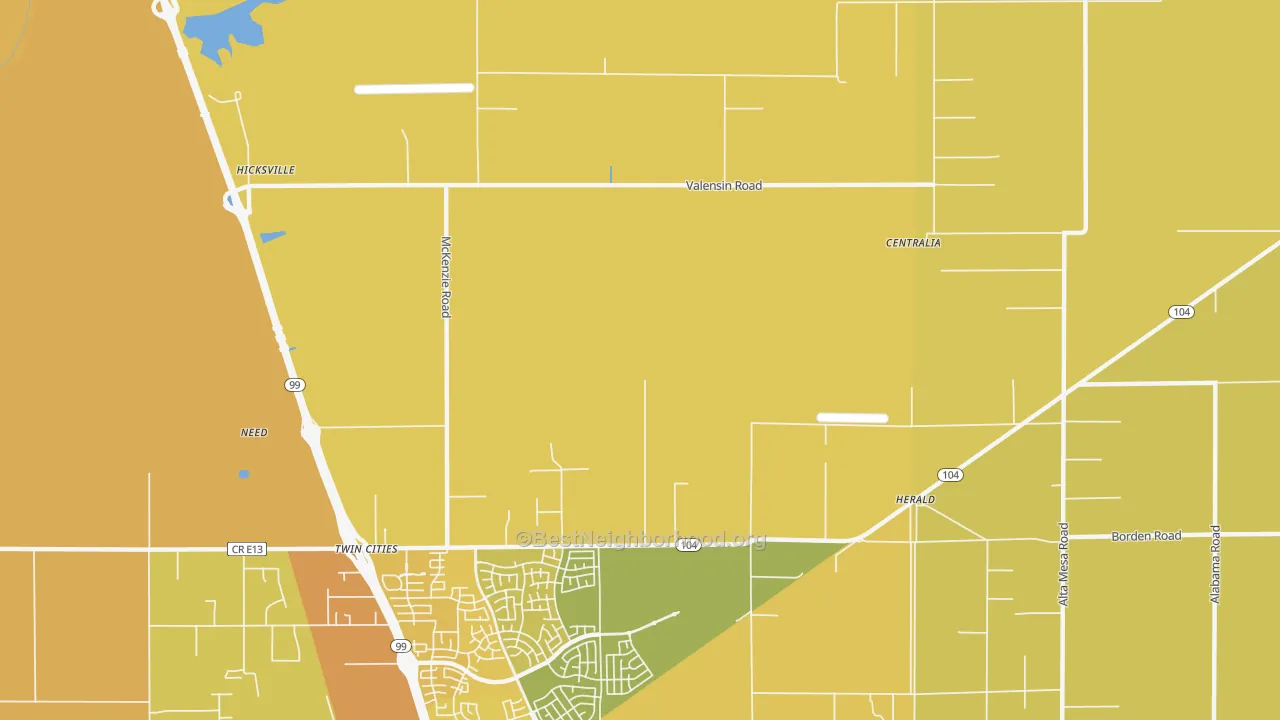 Map of the best neighborhoods in the Twin Cities area, with better matches in green and worse matches in red