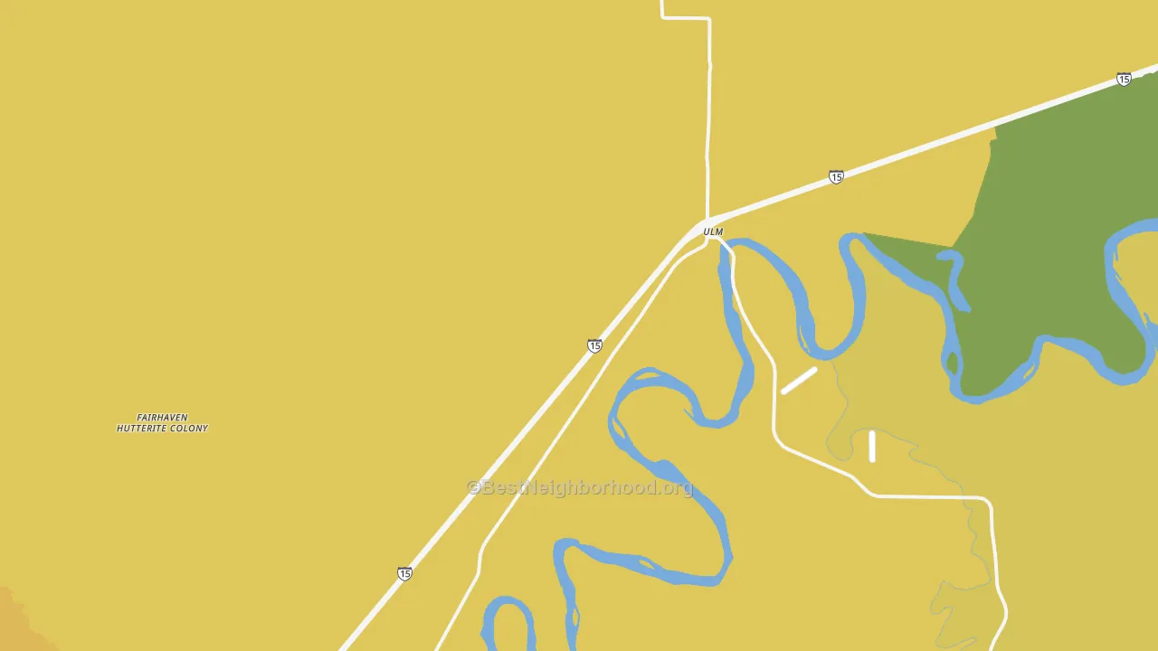 Map of the best neighborhoods in the Ulm area, with better matches in green and worse matches in red