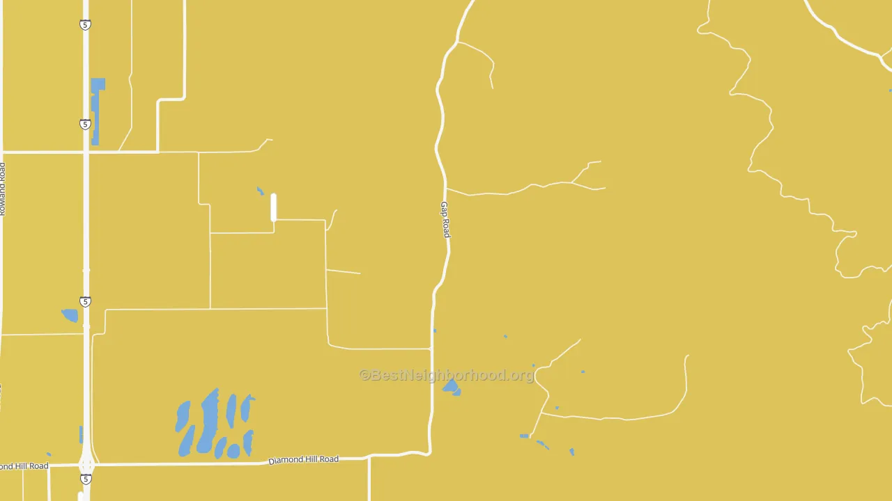 Map of the best neighborhoods in the Union Point area, with better matches in green and worse matches in red