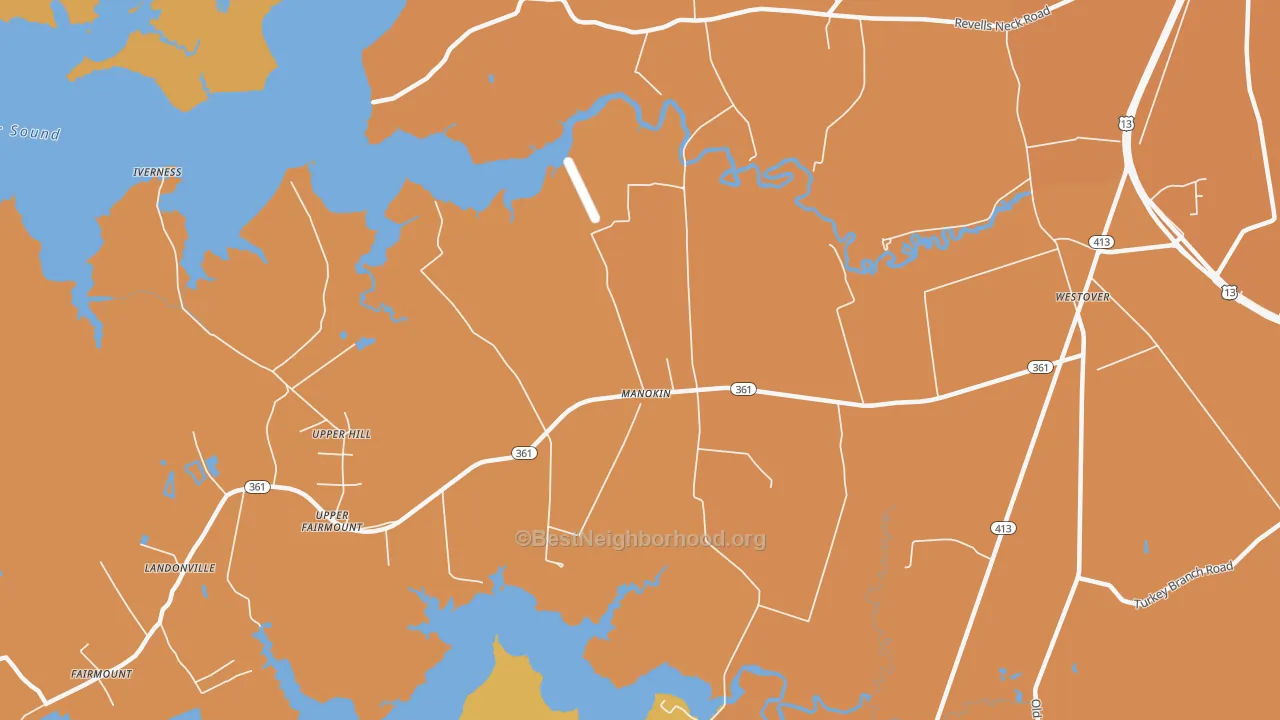 Map of the best neighborhoods in the Upper Hill area, with better matches in green and worse matches in red