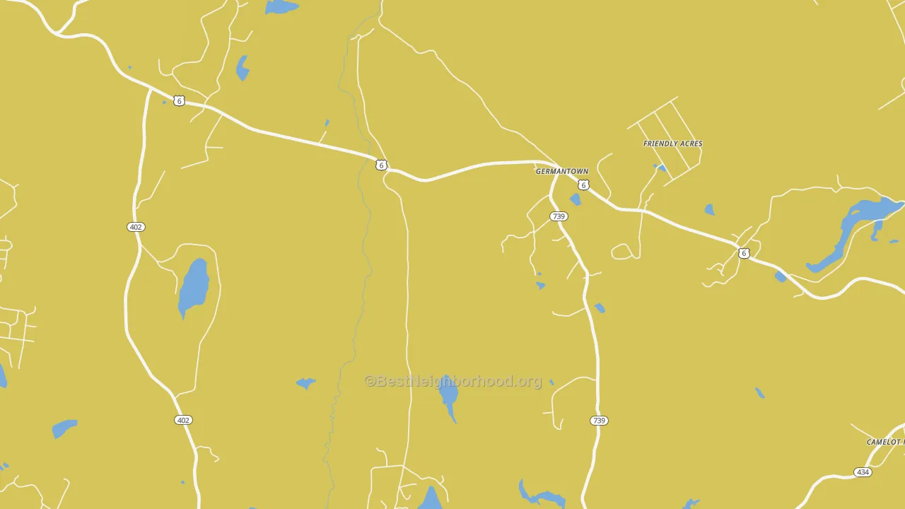Map of the best neighborhoods in the Uswick area, with better matches in green and worse matches in red