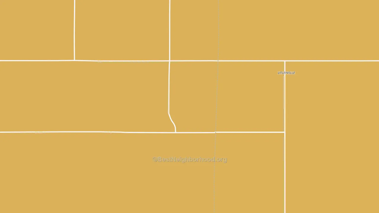 Map of the best neighborhoods in the Utleyville area, with better matches in green and worse matches in red
