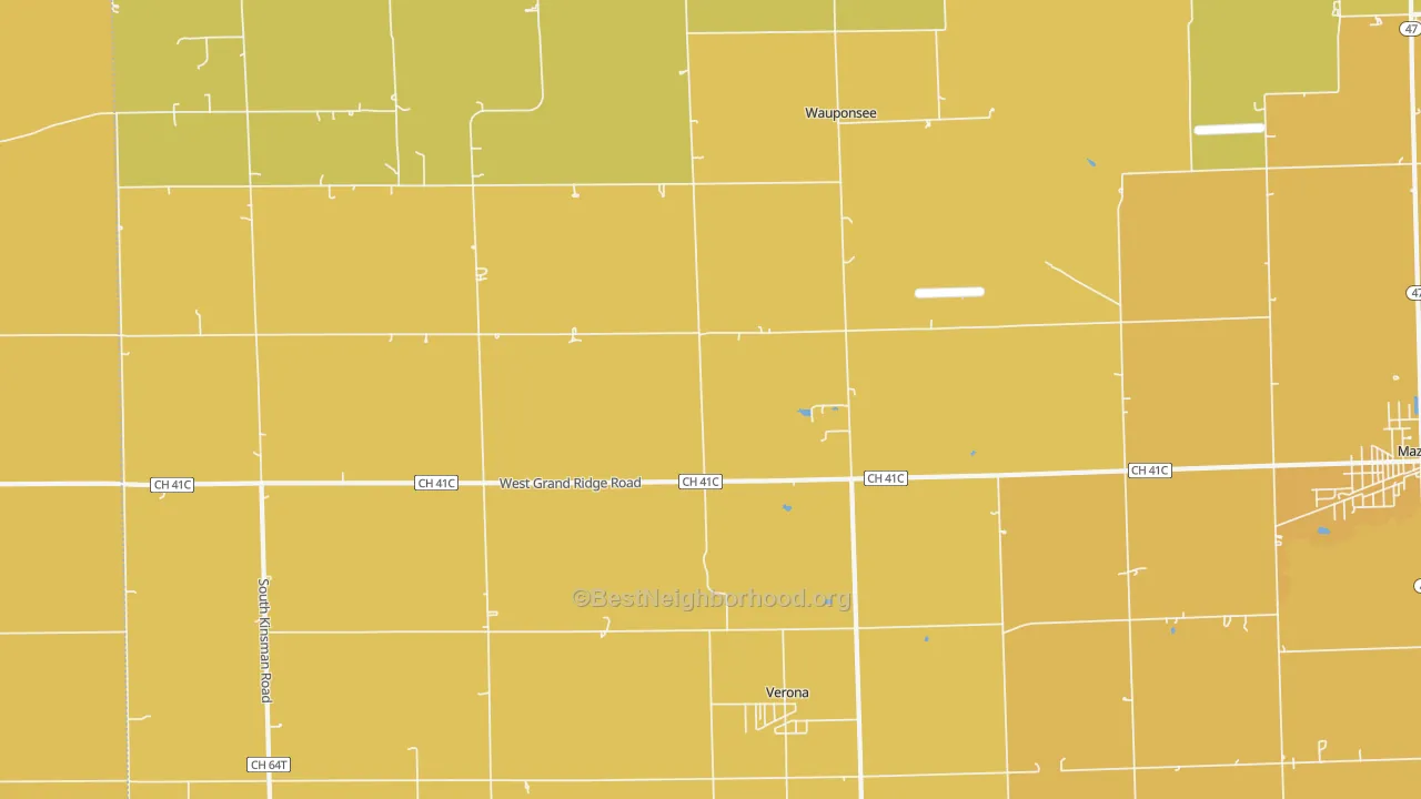 Map of the best neighborhoods in the Verona area, with better matches in green and worse matches in red