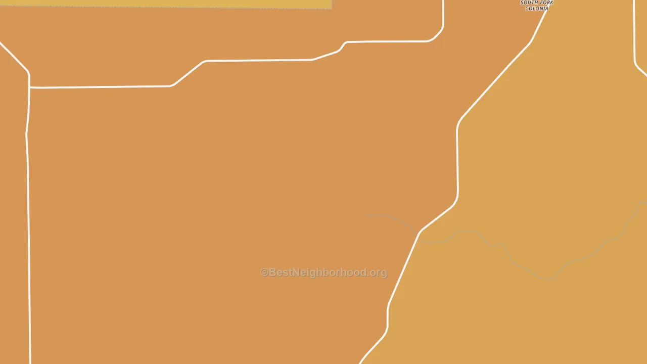 Map of the best neighborhoods in the Viboras area, with better matches in green and worse matches in red