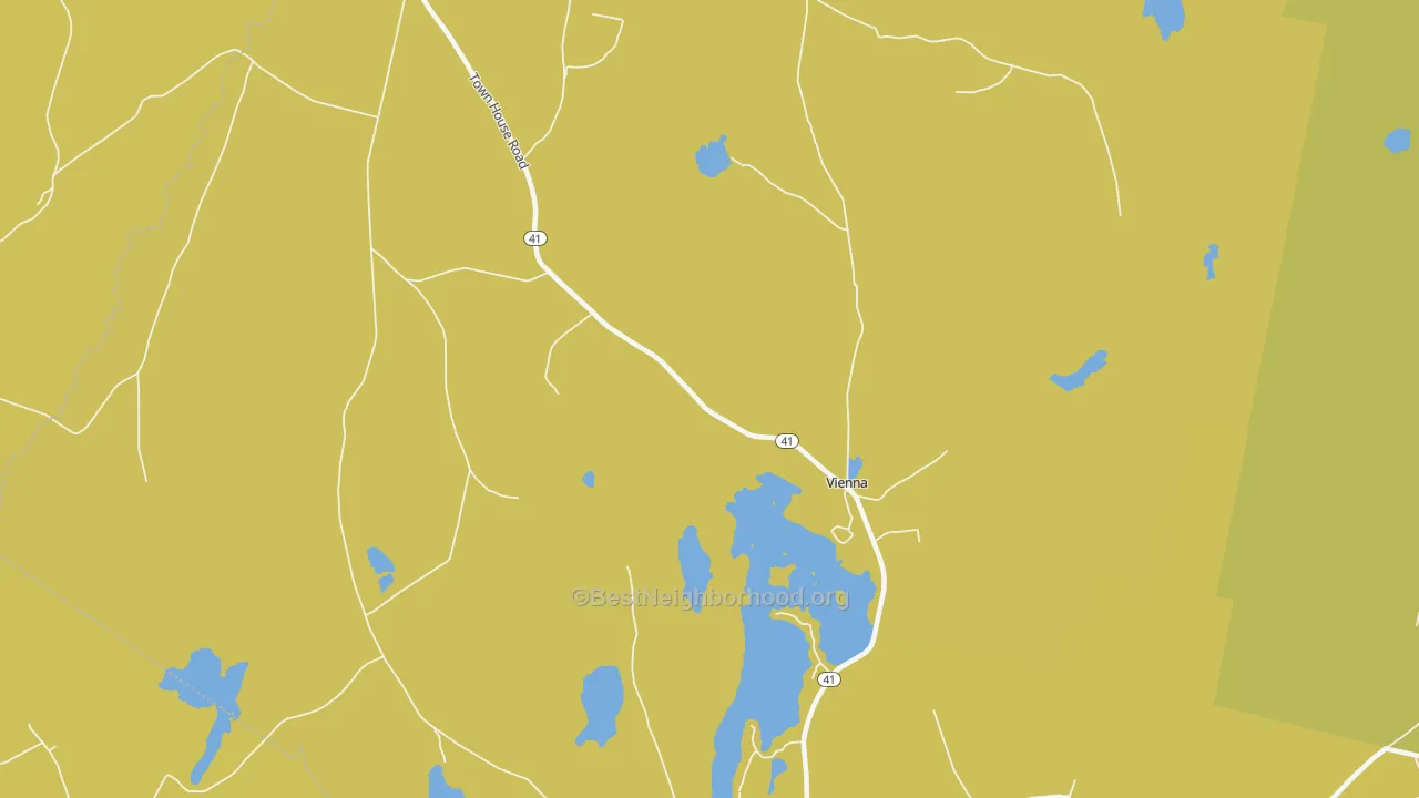 Map of the best neighborhoods in the Vienna area, with better matches in green and worse matches in red