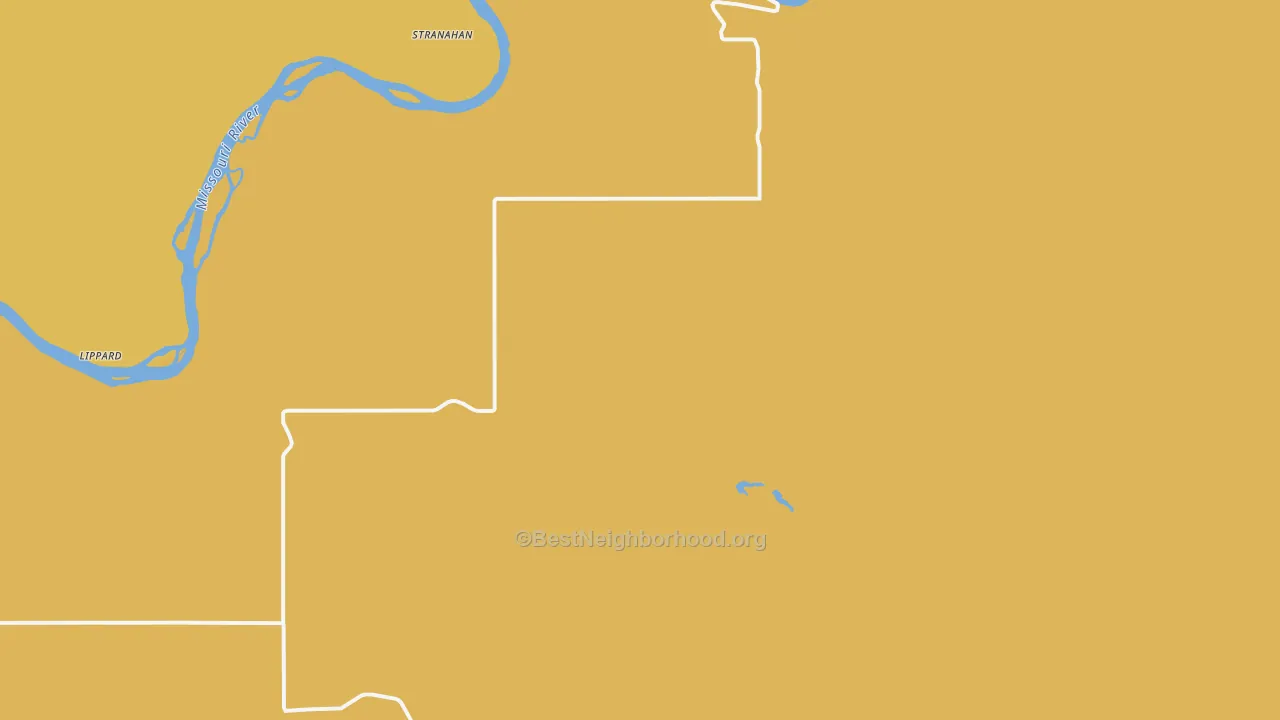 Map of the best neighborhoods in the Virgelle area, with better matches in green and worse matches in red