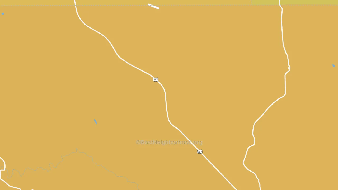 Map of the best neighborhoods in the Virginia Dale area, with better matches in green and worse matches in red