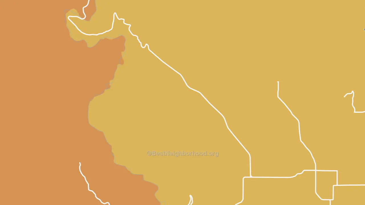 Map of the best neighborhoods in the Wahkiacus area, with better matches in green and worse matches in red