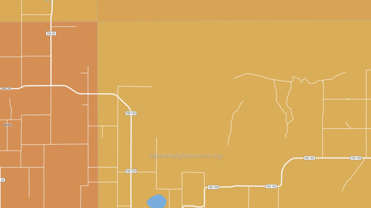 Map of the best neighborhoods in the Wake area, with better matches in green and worse matches in red