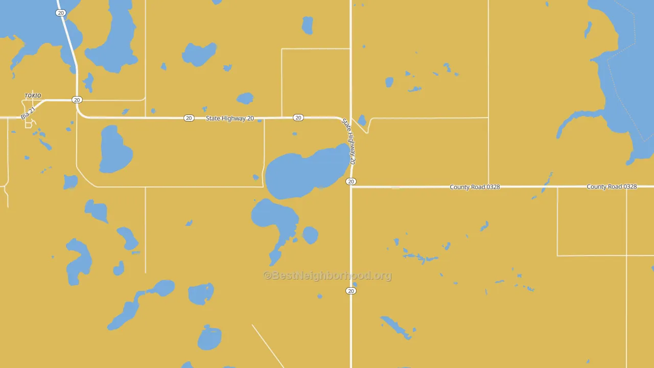 Map of the best neighborhoods in the Warwick area, with better matches in green and worse matches in red