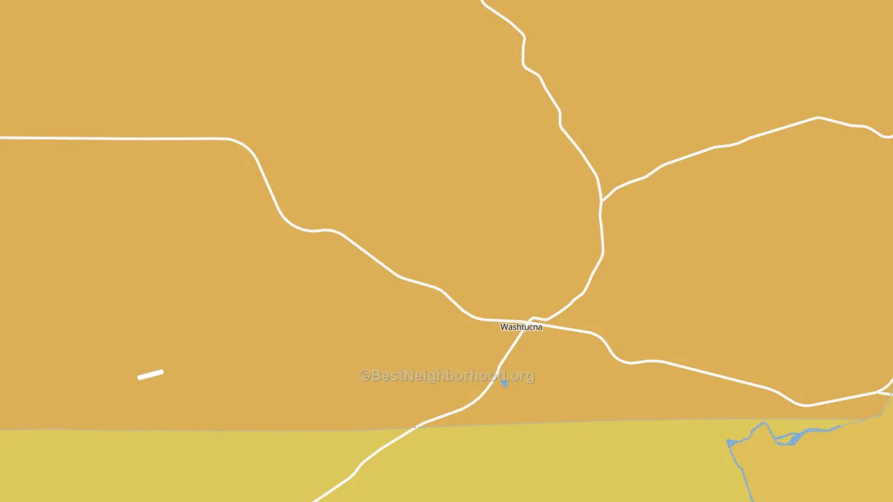 Map of the best neighborhoods in the Washtucna area, with better matches in green and worse matches in red