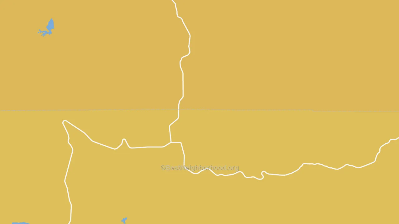 Map of the best neighborhoods in the Wayan area, with better matches in green and worse matches in red