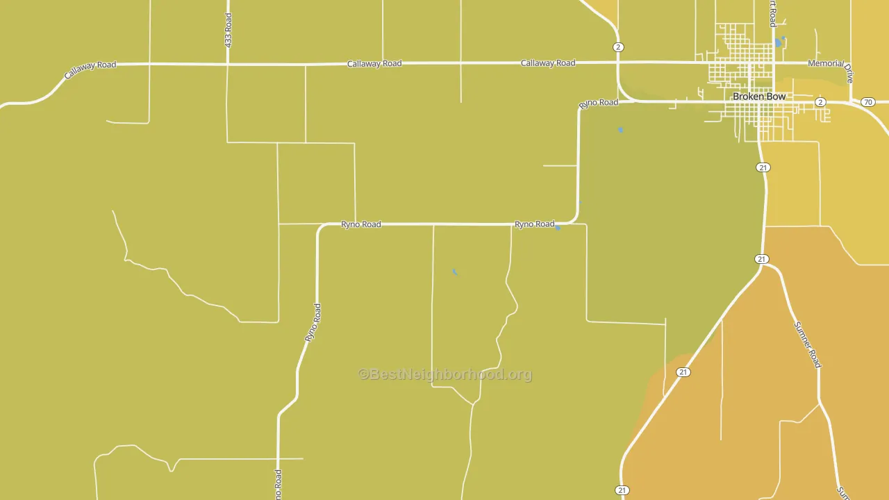 Map of the best neighborhoods in the Weissert area, with better matches in green and worse matches in red