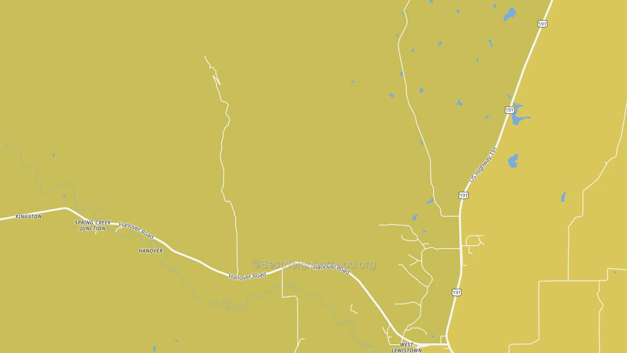 Map of the best neighborhoods in the West Lewistown area, with better matches in green and worse matches in red