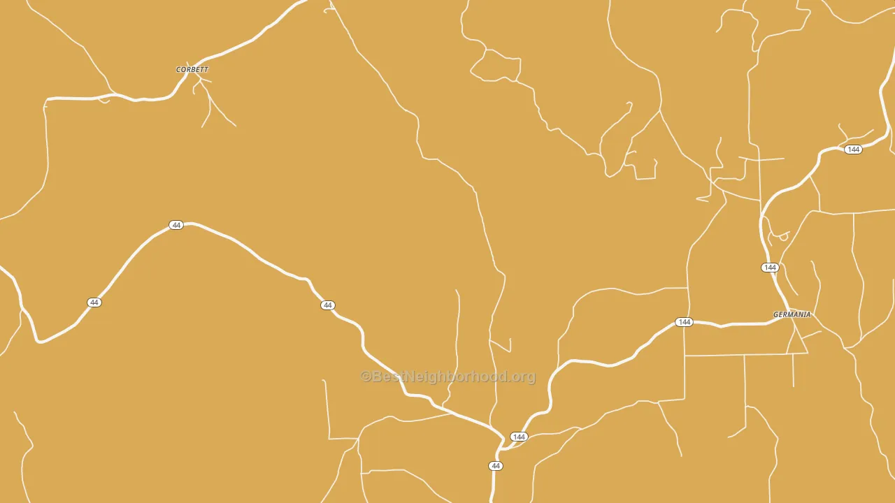 Map of the best neighborhoods in the West Pike area, with better matches in green and worse matches in red
