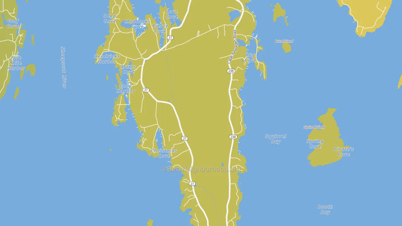 Map of the best neighborhoods in the West Southport area, with better matches in green and worse matches in red