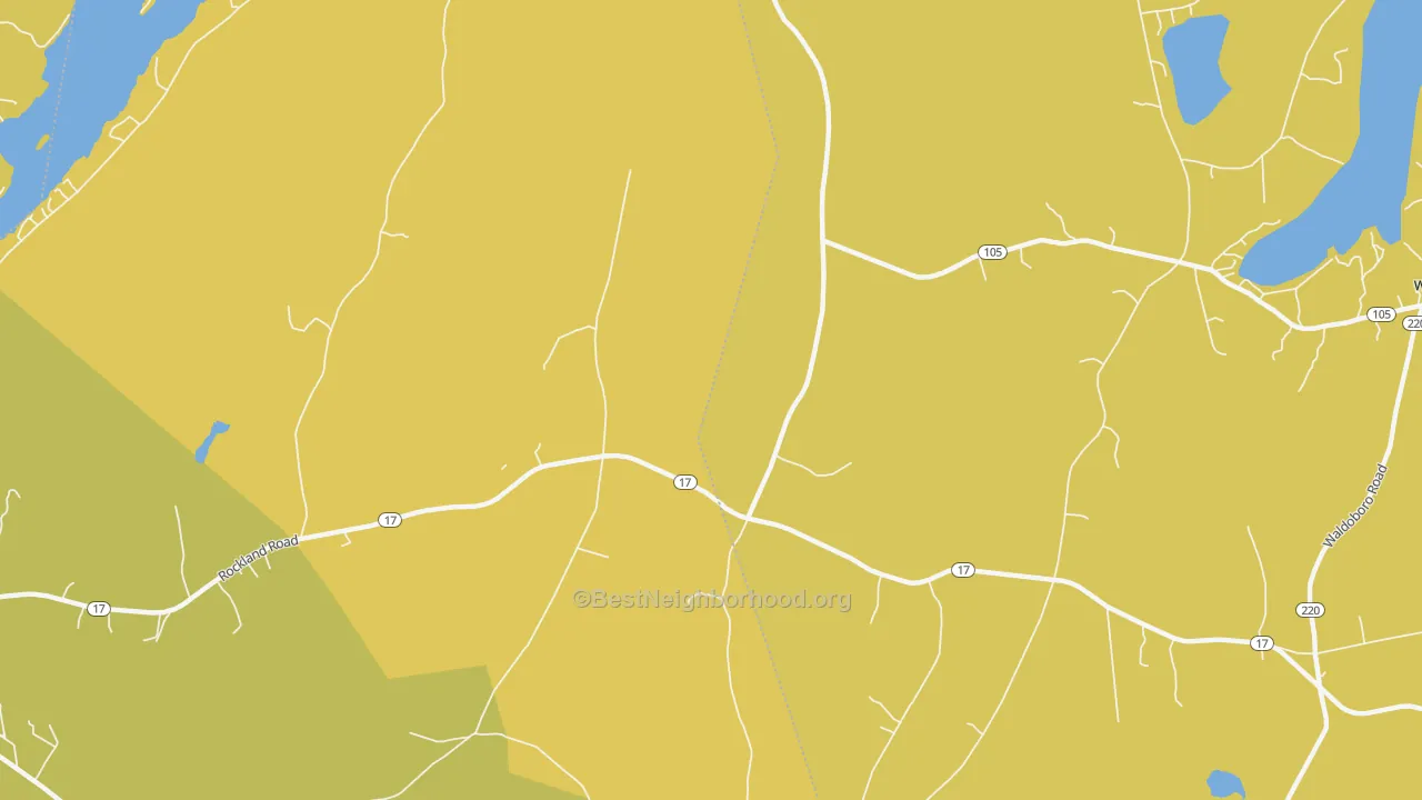 Map of the best neighborhoods in the West Washington area, with better matches in green and worse matches in red