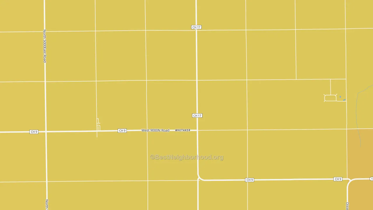 Map of the best neighborhoods in the Whitaker area, with better matches in green and worse matches in red