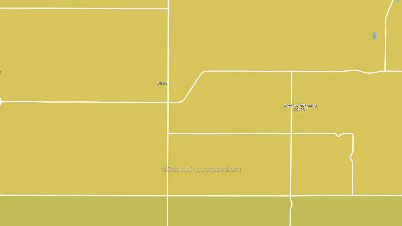 Map of the best neighborhoods in the White area, with better matches in green and worse matches in red