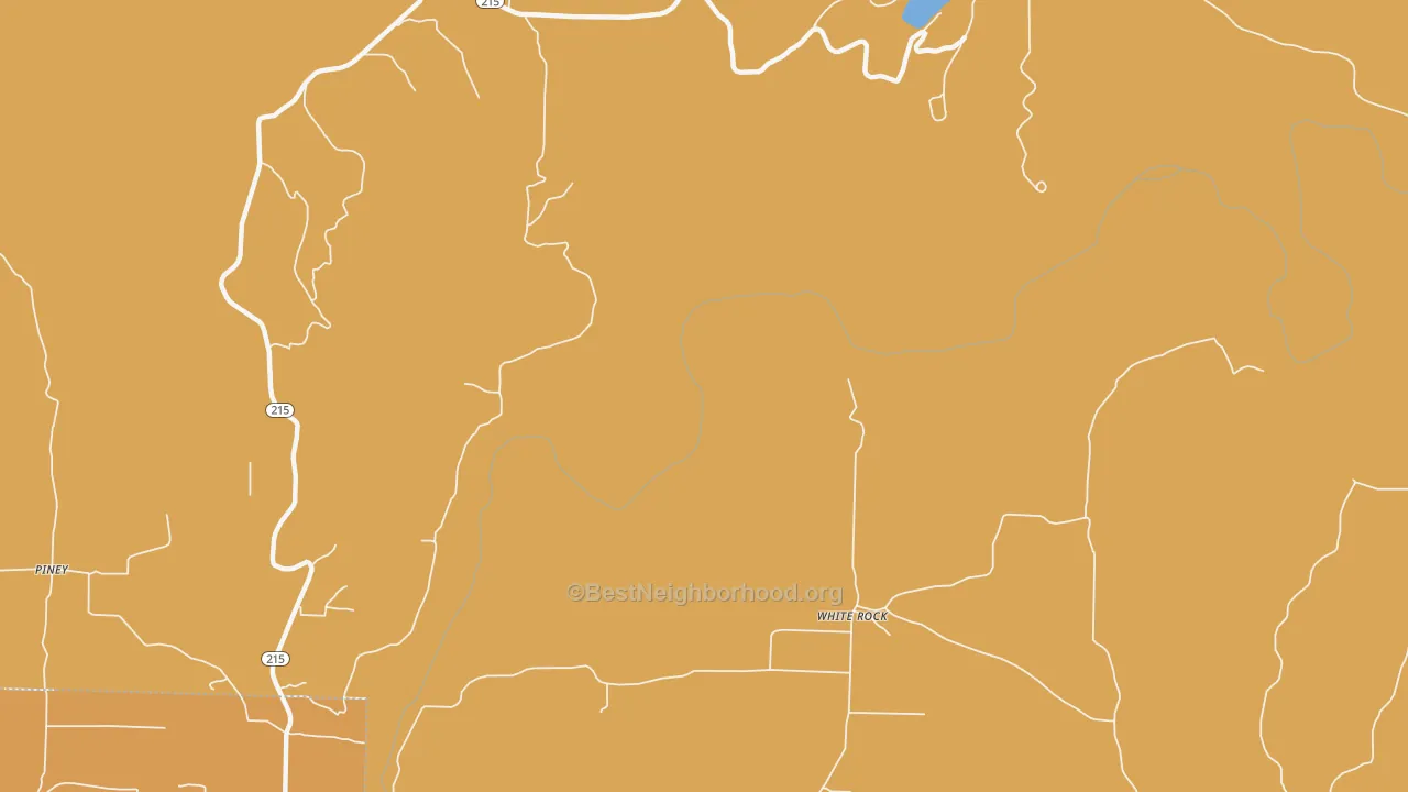 Map of the best neighborhoods in the Whiterock area, with better matches in green and worse matches in red