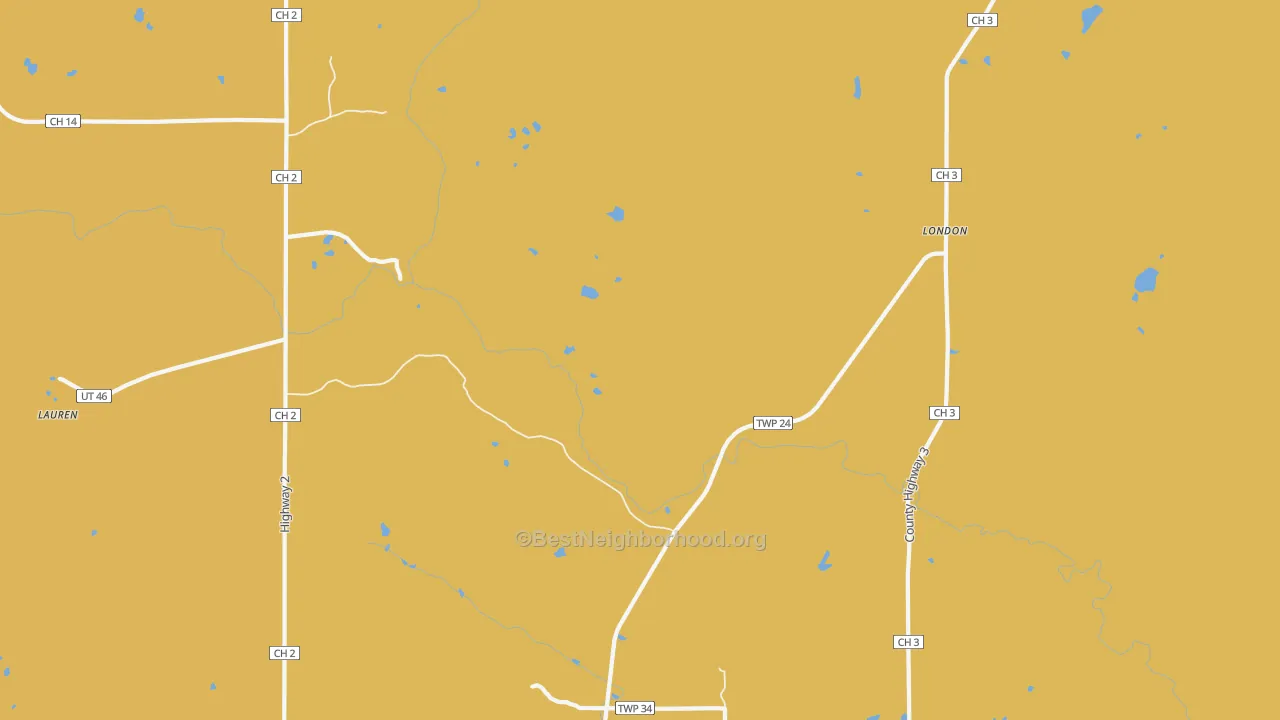 Map of the best neighborhoods in the Whyte area, with better matches in green and worse matches in red