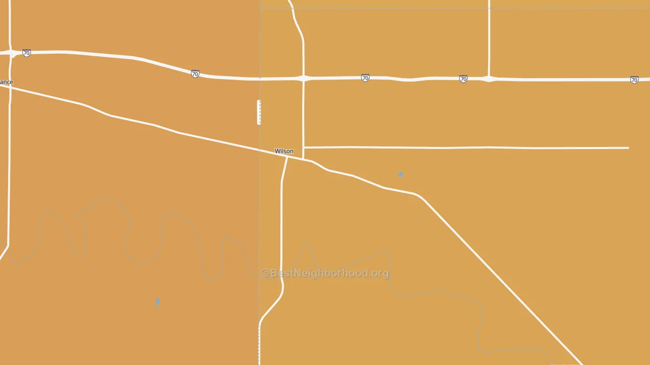 Map of the best neighborhoods in the Wilson area, with better matches in green and worse matches in red