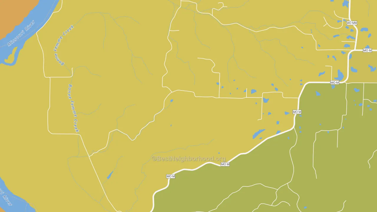 Map of the best neighborhoods in the Wilton area, with better matches in green and worse matches in red
