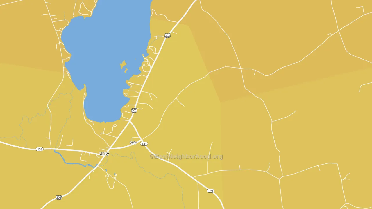 Map of the best neighborhoods in the Windemere area, with better matches in green and worse matches in red