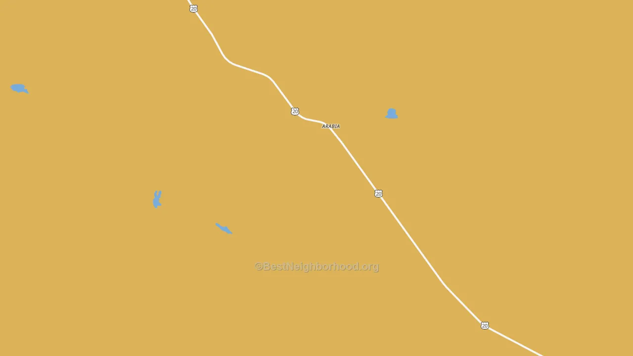 Map of the best neighborhoods in the Wood Lake area, with better matches in green and worse matches in red