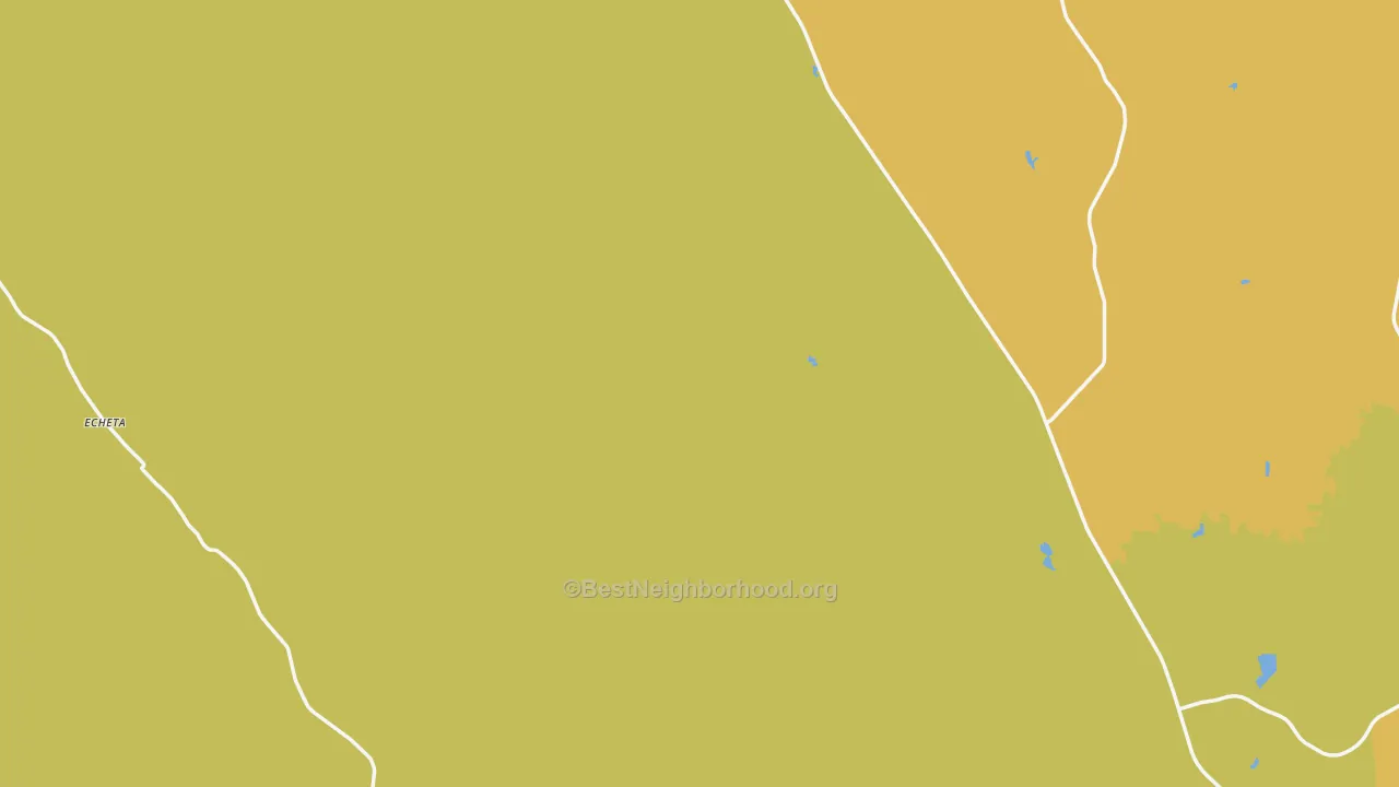 Map of the best neighborhoods in the Wyodak area, with better matches in green and worse matches in red