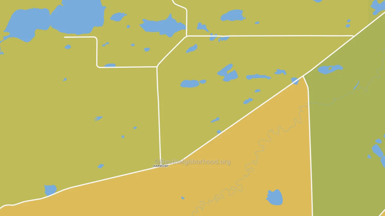 Map of the best neighborhoods in the Wyoming area, with better matches in green and worse matches in red