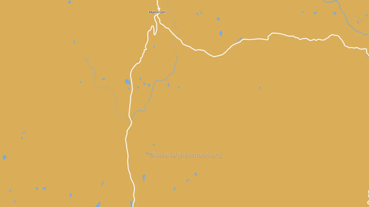 Map of the best neighborhoods in the Yellowstone National Park area, with better matches in green and worse matches in red