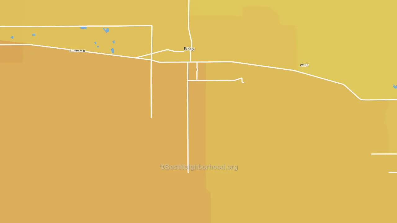 Map of the best neighborhoods in the Yuma County area, with better matches in green and worse matches in red