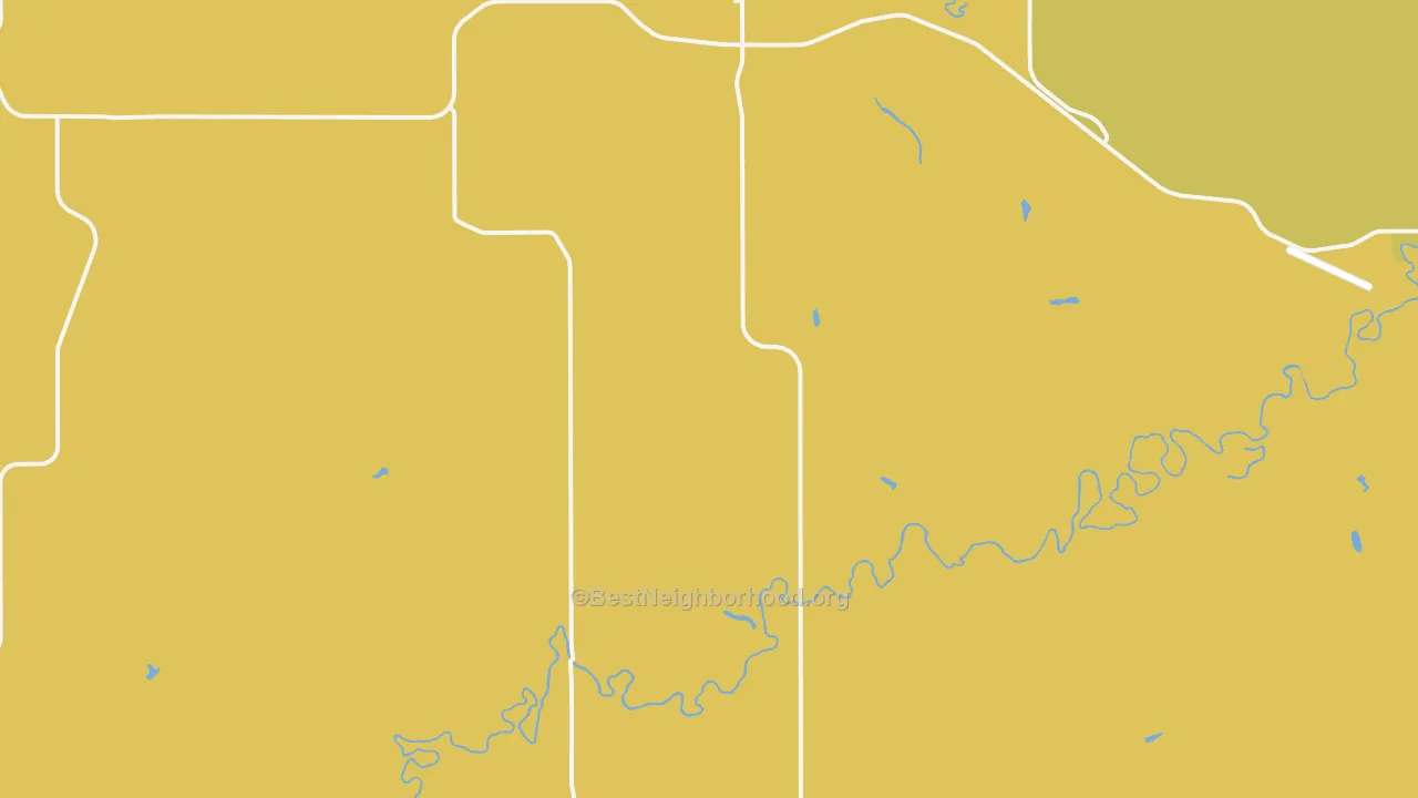 Map of the best neighborhoods in the Zap area, with better matches in green and worse matches in red