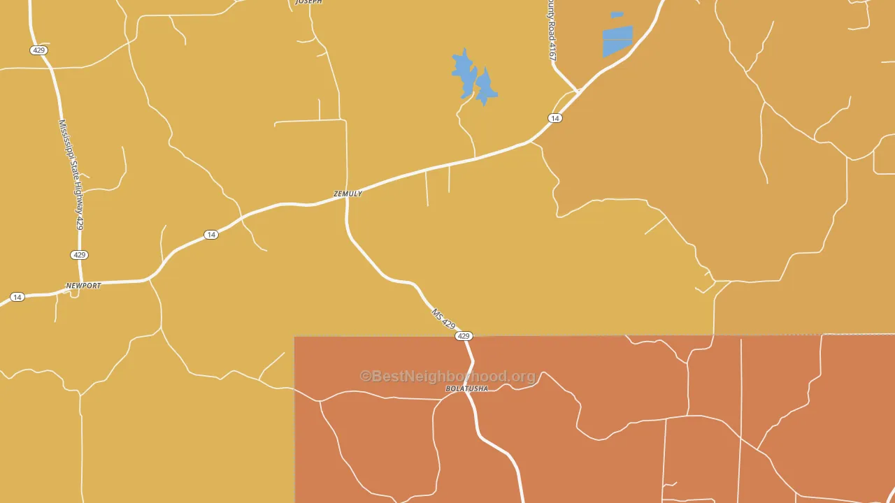 Map of the best neighborhoods in the Zemuly area, with better matches in green and worse matches in red