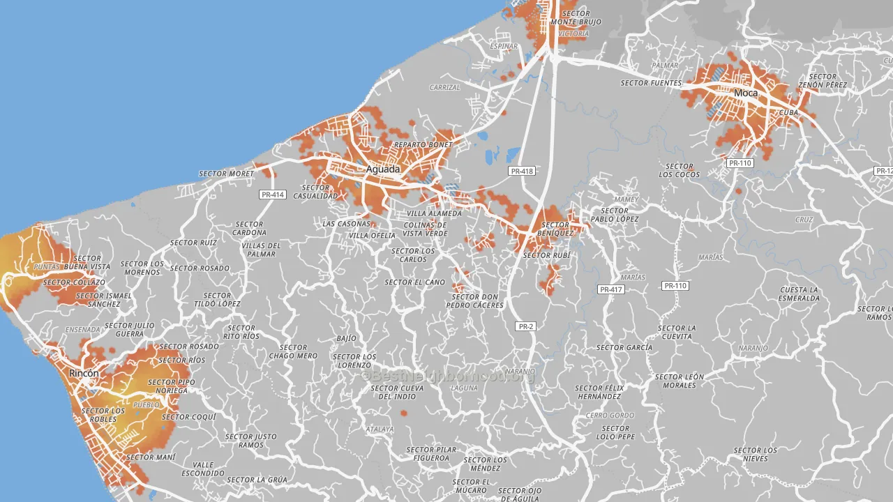 Bike Grade map of 00602, PR