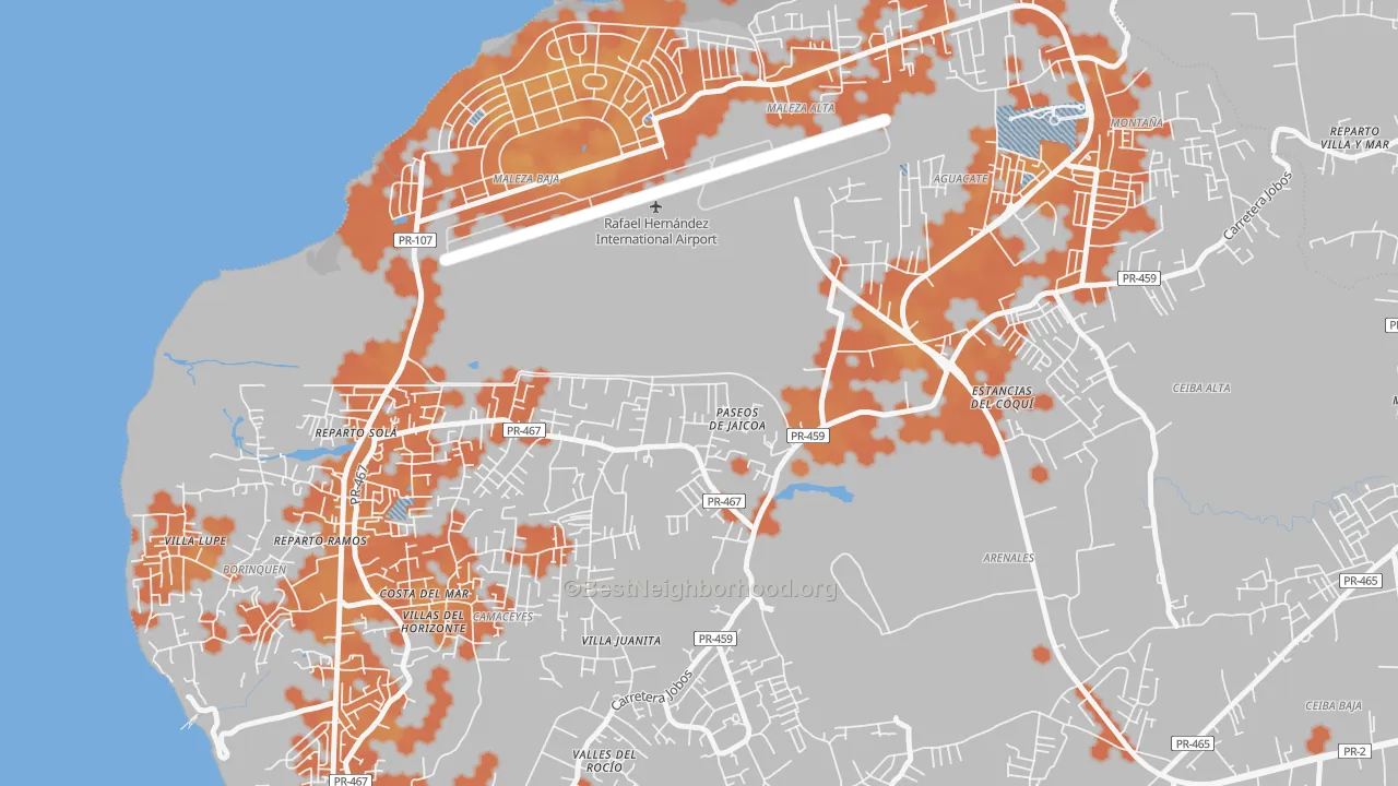 Bike Grade map of 00604, PR