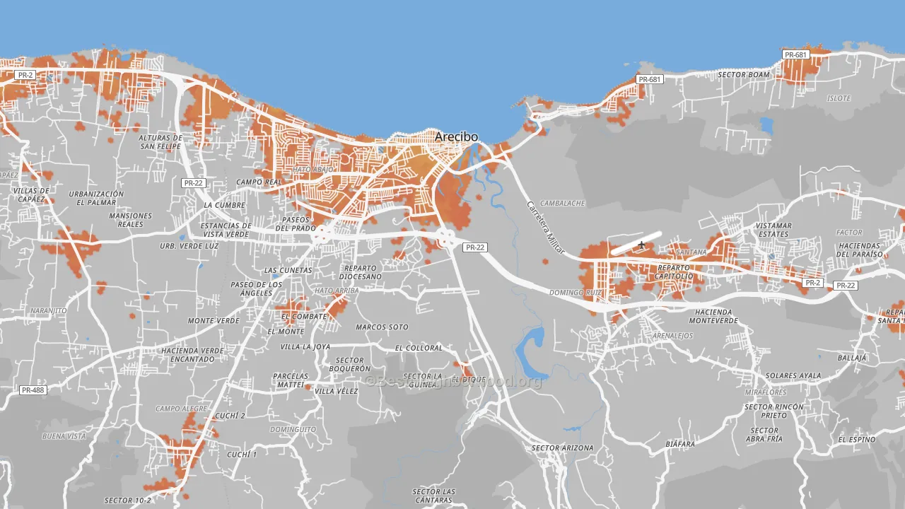 Bike Grade map of 00612, PR
