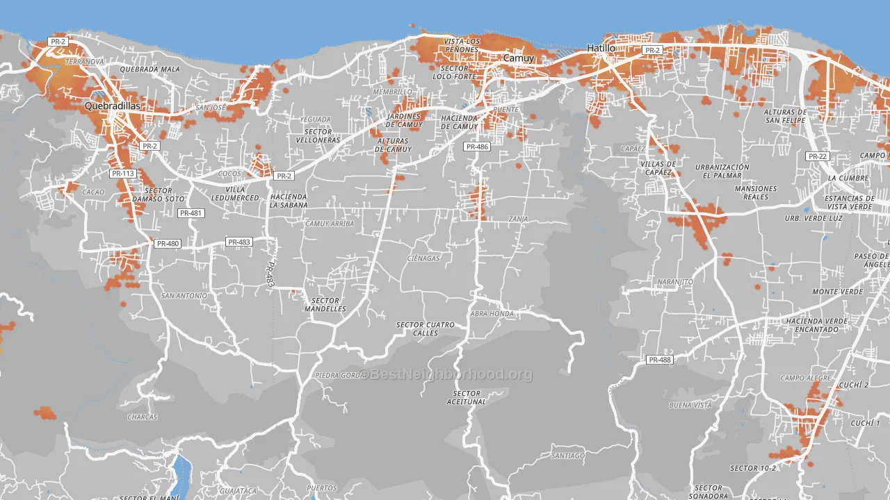 Bike Grade map of 00627, PR