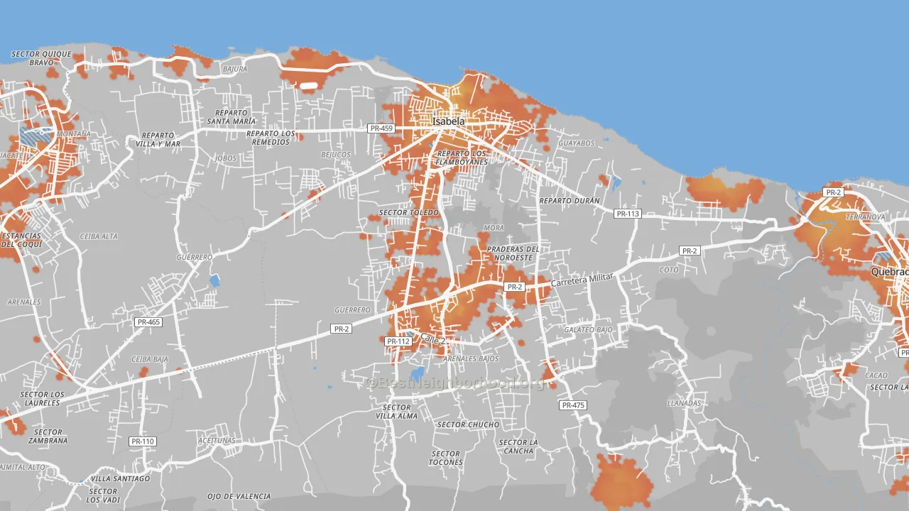 Bike Grade map of 00662, PR
