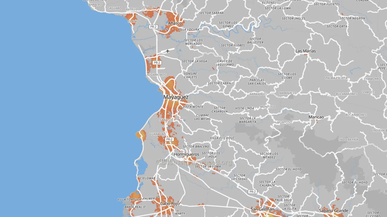 Bike Grade map of 00680, PR