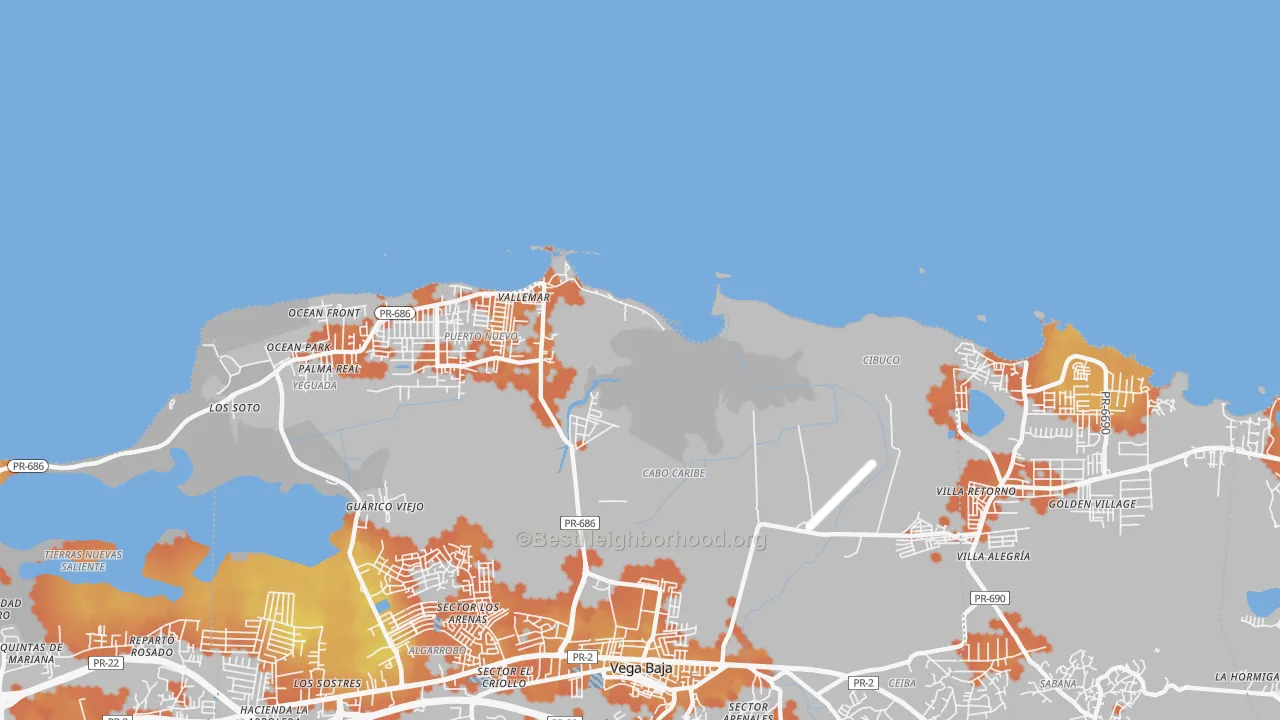 Bike Grade map of 00694, PR