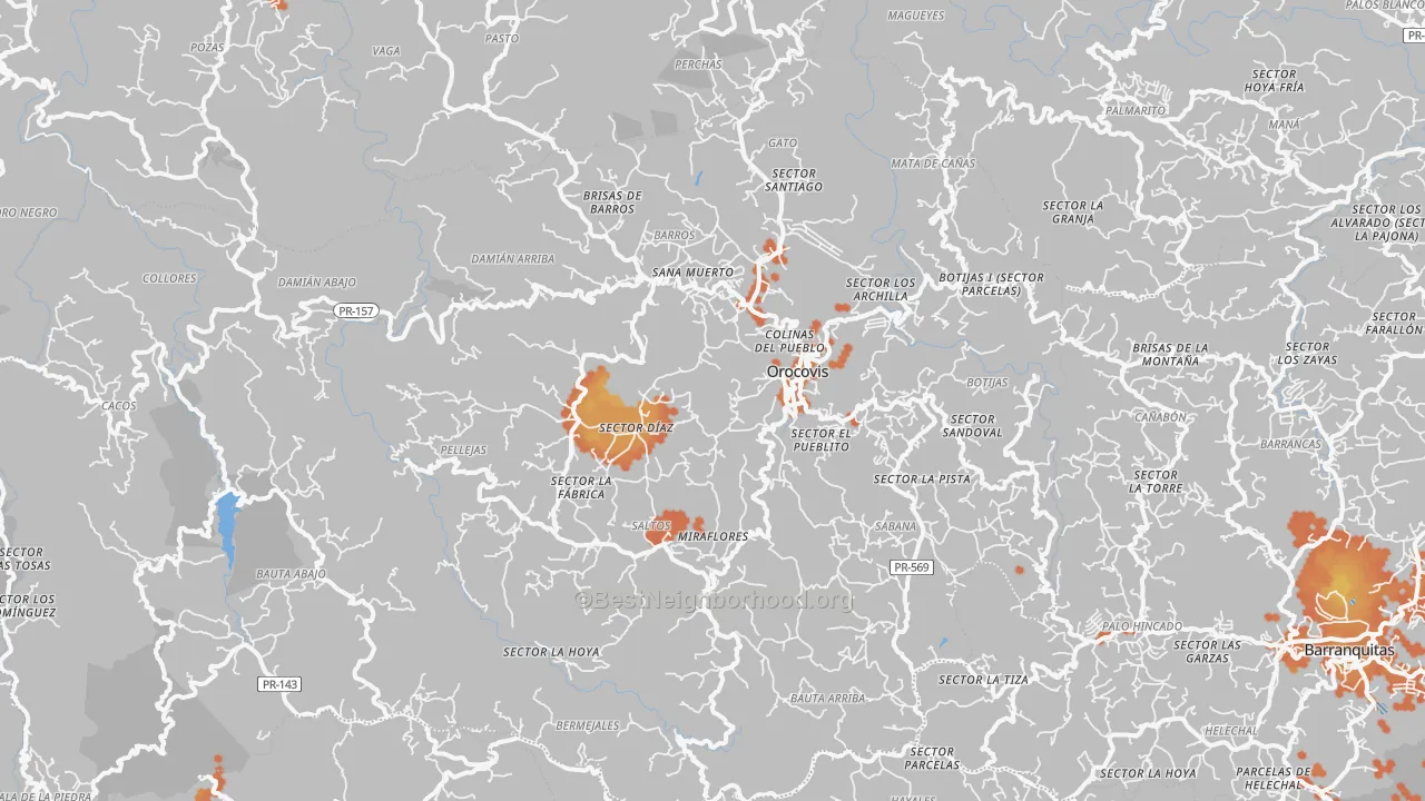 Bike Grade map of 00720, PR