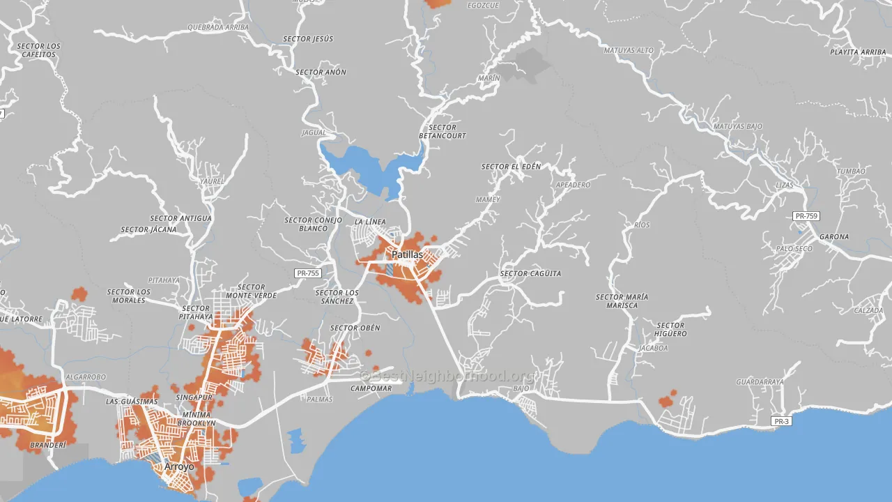Bike Grade map of 00723, PR