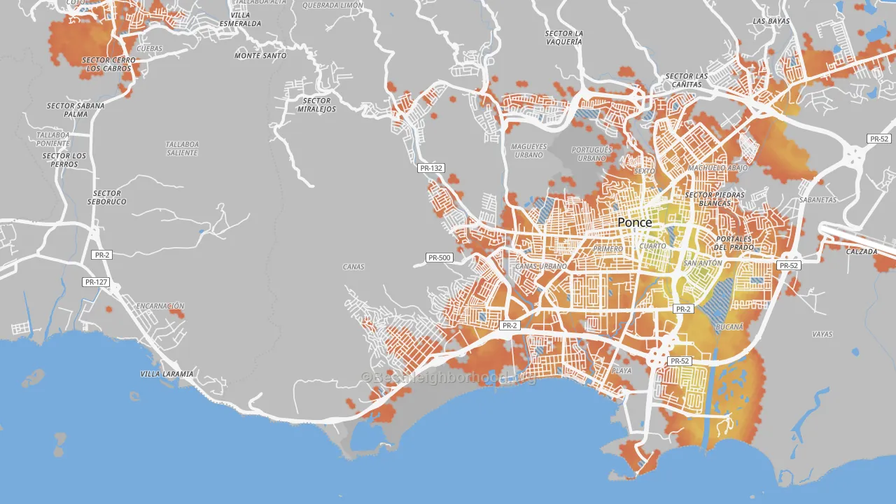 Bike Grade map of 00728, PR