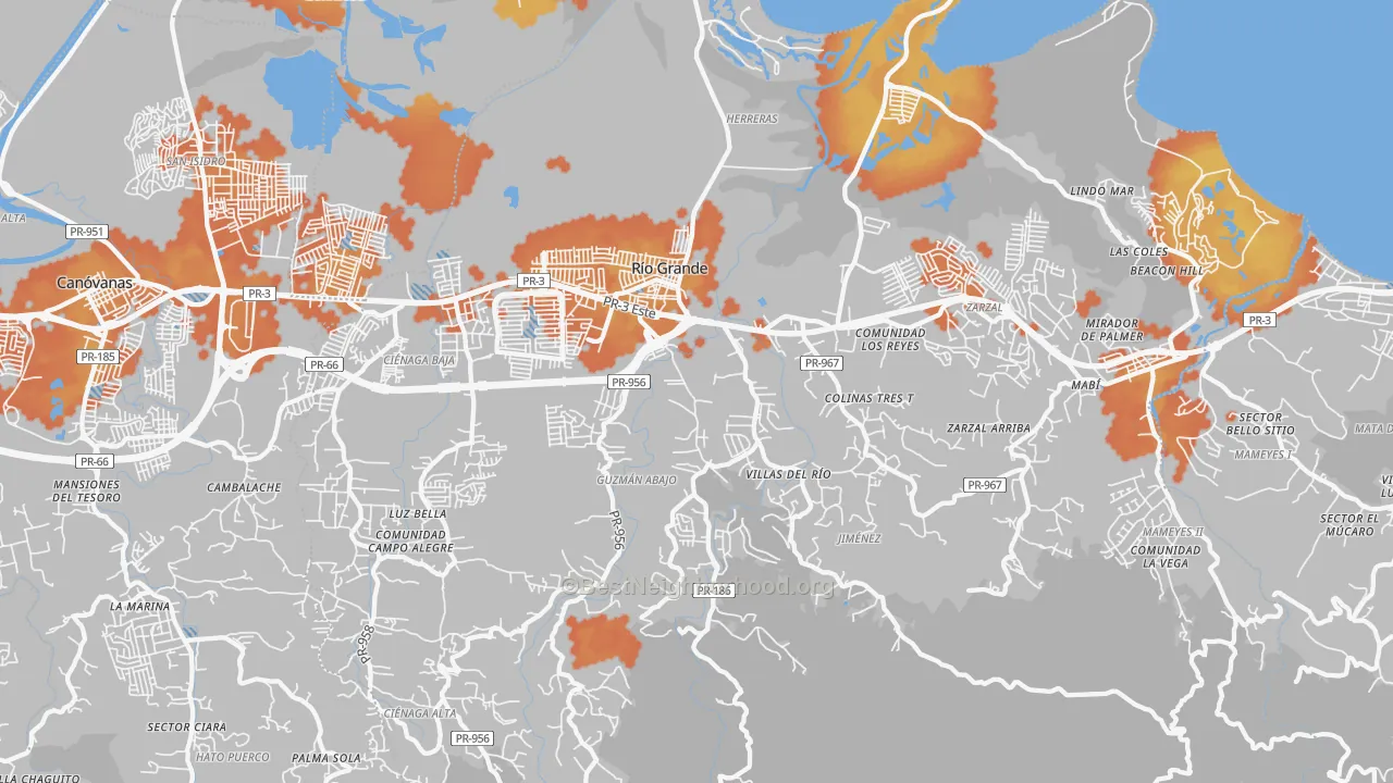 Bike Grade map of 00745, PR