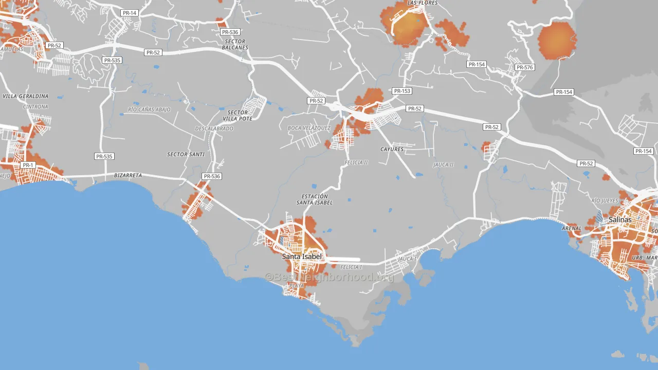 Bike Grade map of 00757, PR