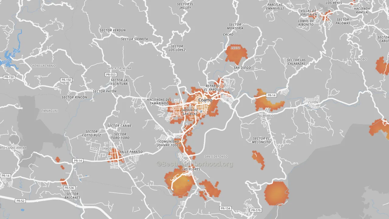 Bike Grade map of 00769, PR