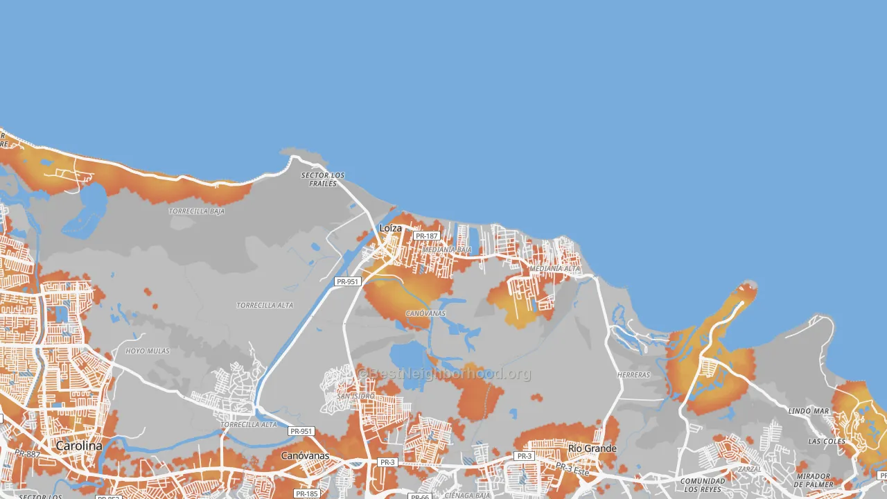 Bike Grade map of 00772, PR